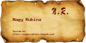 Nagy Rubina névjegykártya